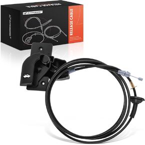 A-Premium Front Hood Latch Release Cable with Handle Compatible with Buick Lucerne 2006-2011, LeSabre 2000-2005 & Cadillac DTS, DeVille, Seville & Oldsmobile Aurora & Pontiac Bonneville, 84.4 Inch