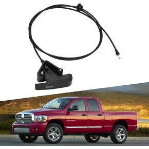 912-201 Hood Latch Release Cable with Handle Assembly Compatible with 2006-2010 Dodge Ram 1500/2500/3500/4500/5500, Hood Cable Replaces OEM # 55364471AA
