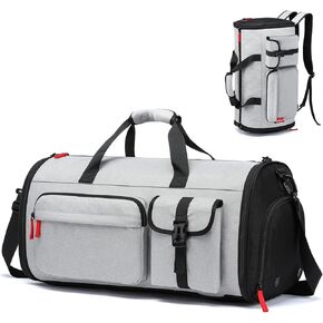 Travel Garment Bag Backpack for Men with Shoes Compartment 3 in 1 Carry on Suit Bag Large Convertible Hanging Garment Bag for Business Traveling Weekender Women, Black
