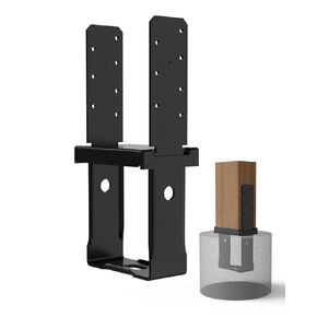 6-Pack 6x6 Post Base for Concrete - Designed for Wet Concrete Embedment, Post Bracket Fits Nominal 6x6 Column Size, Ideal for Shed, Gazebo, Deck & Fence