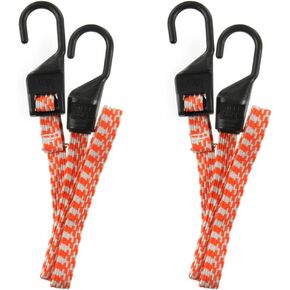 Keeper - 10 in. to 54 in. Adjustable Flat Bungee Cord, Multicolor, 2 Pack