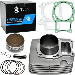 Tupo 253cc 72mm Big Bore Cylinder Piston Ring Gasket Top End Rebuild Kit Compatible with Honda Recon 250 TRX250 TRX 250 Sportrax 250 TRX250X TRX250TM TRX250TE TRX250EX 1997-2024