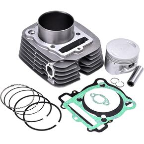83mm Cylinder Head Piston Set with Gaskets for Yamaha YFM350 for Warrior 350 for Raptor 350 for Grizzly 350 for Big Bear 350 for Bruin 350, Top End Rebuild Kit Replace 5YT-11310-00