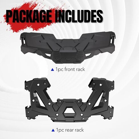A & UTV PRO ATV Front Rack & Rear Rack Kit for Polaris Sportsman 570 450 Accessories 2017-2020, 2022-2024 Touring 570 Storage Cover Lid Rear Rack Assembly Kit, Replace OEM # 2636440-070, 2635059-070 in Saudi Arabia