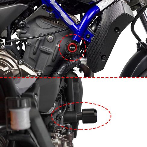 Compatible with Kawasaki Z900 Z900RS 2017-2023 Motorcycle Frame Anti-Collision Falling Protection Slider Crash z900 z 900rs Accessories (red) in Kuwait