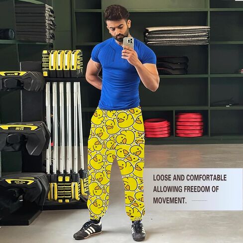 Mens Joggers Sweatpants, Funny 3D Print Athletic Pants Elastic Waist Novelty Casual Trousers with Pockets in Saudi Arabia