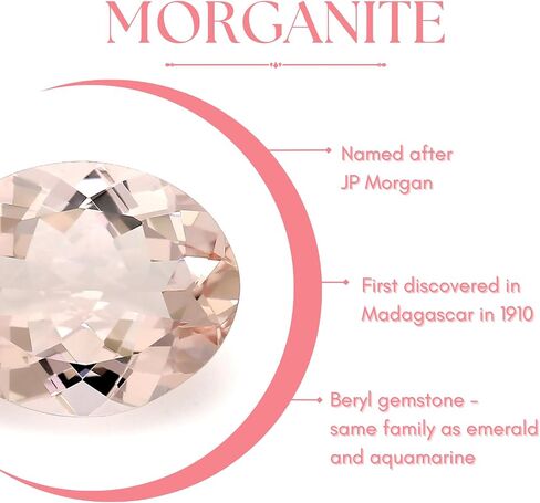 1 Ct Sterling Silver Oval Shape Pink Morganite with White Zircon Rose Gold Plated Band Ring Size 5-10 in Saudi Arabia