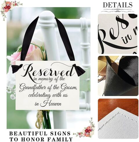 Wedding Memorial Sign in Memory of Grandparents Celebrating from Heaven Ceremony Seat Banner Grandfather of The Groom in Saudi Arabia