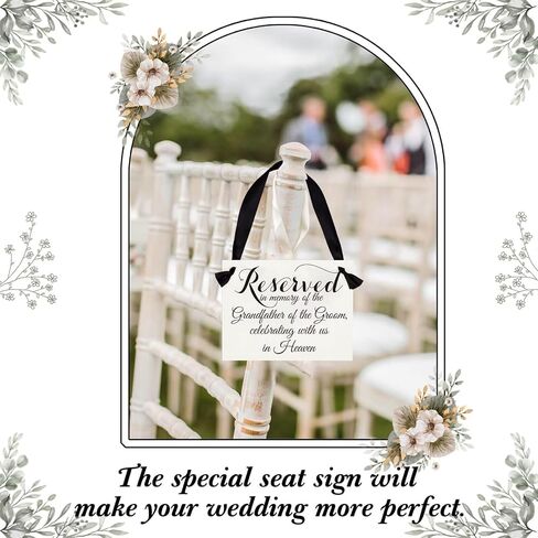 Wedding Memorial Sign in Memory of Grandparents Celebrating from Heaven Ceremony Seat Banner Grandfather of The Groom in Saudi Arabia