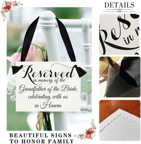 Wedding Memorial Sign in Memory of Grandparents Celebrating from Heaven Ceremony Seat Banner Grandfather of The Groom in Saudi Arabia