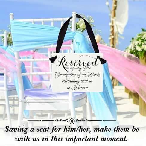 Wedding Memorial Sign in Memory of Grandparents Celebrating from Heaven Ceremony Seat Banner Grandfather of The Groom in Saudi Arabia