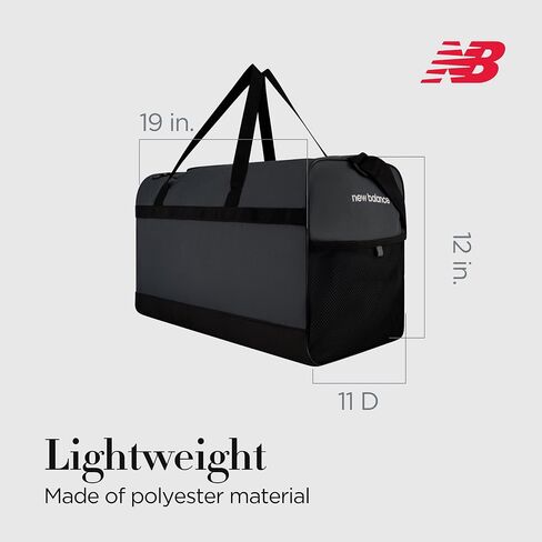 New Balance Duffel Bag, Small Carry on Gym Travel Luggage with Carrier Handles and Adjustable Shoulder Strap in Saudi Arabia