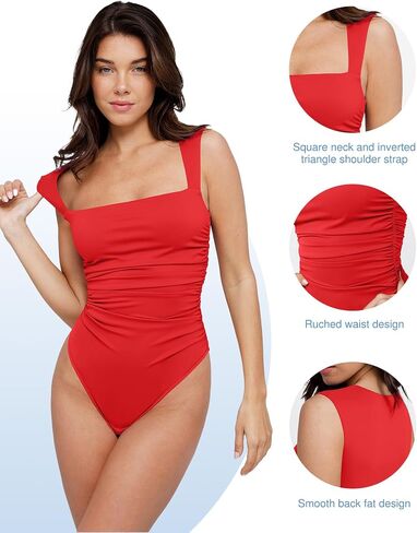 Popilush Shapewear Bodysuits for Women Sleeveless Tank Tops Square Neck Tummy Control Body Suit Bluetag Collection in Kuwait