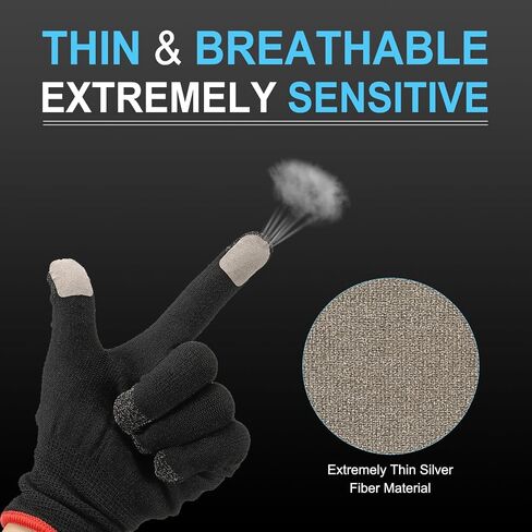 MECCANIXITY Gloves Touch Screen Sticker 1"x0.8" Ultra High Sensitivity Flexible Silver Fiber Ultra Thin Stickers for Gloves, Pack of 32 in Saudi Arabia