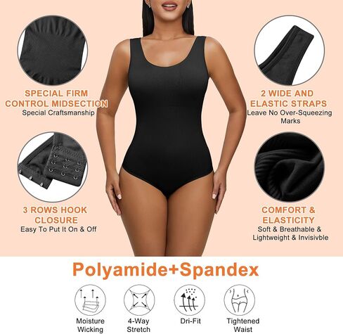 HOMETA Slimming Shapewear Bodysuit for Women Tummy Control Body Shaper Waist Trainer Bodysuit in Saudi Arabia