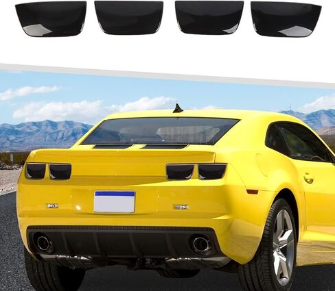 Jimen 4PCS Smoked Tail Light Cover Trim Fit for Chevrolet Camaro 2010-2013 in Saudi Arabia