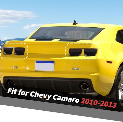 Jimen 4PCS Smoked Tail Light Cover Trim Fit for Chevrolet Camaro 2010-2013 in Saudi Arabia