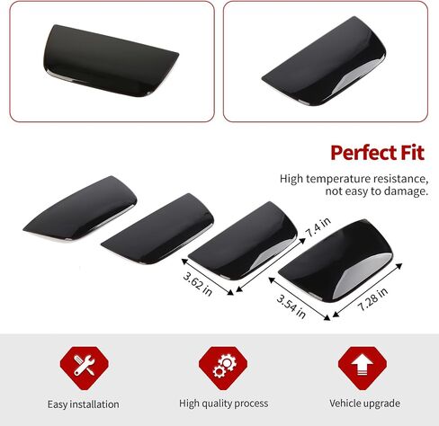 Jimen 4PCS Smoked Tail Light Cover Trim Fit for Chevrolet Camaro 2010-2013 in Saudi Arabia