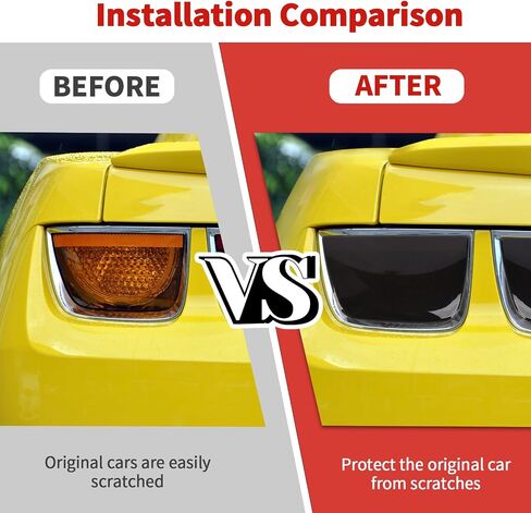 Jimen 4PCS Smoked Tail Light Cover Trim Fit for Chevrolet Camaro 2010-2013 in Saudi Arabia