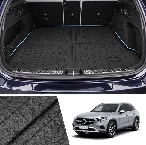 Cargo Mat for Mercedes Benz GLC 2023-2024 2025(Not for Coupe) GLC300/GLC300e/GLC43 AMG,All Weather TPE Trunk Mat,Anti-Slip Car Cargo Liners for Mercedes Benz GLC Accessories in Kuwait