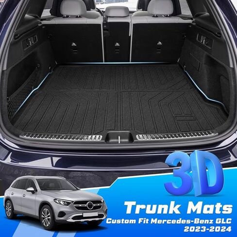 Cargo Mat for Mercedes Benz GLC 2023-2024 2025(Not for Coupe) GLC300/GLC300e/GLC43 AMG,All Weather TPE Trunk Mat,Anti-Slip Car Cargo Liners for Mercedes Benz GLC Accessories in Kuwait