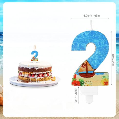 Birthday Number Candle, Beach Theme Birthday Party Candle Sailing Boat Birthday Party Decoration Paraffin Blue Sea Number Candles for Cake Topper for Wedding Summer Party (Number 6) in Saudi Arabia