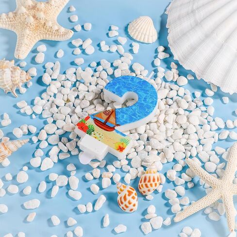 Birthday Number Candle, Beach Theme Birthday Party Candle Sailing Boat Birthday Party Decoration Paraffin Blue Sea Number Candles for Cake Topper for Wedding Summer Party (Number 6) in Saudi Arabia