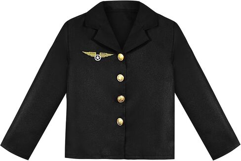 Stewardess Costume Set for Girls Flight Attendant Costume for Kids’ 100 Days of School Halloween Party Dress Up in Saudi Arabia