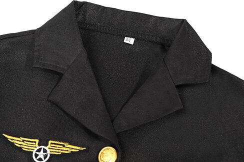 Stewardess Costume Set for Girls Flight Attendant Costume for Kids’ 100 Days of School Halloween Party Dress Up in Saudi Arabia