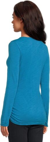 Women's Long Sleeve Twisted Scoop Neck Tee in Saudi Arabia
