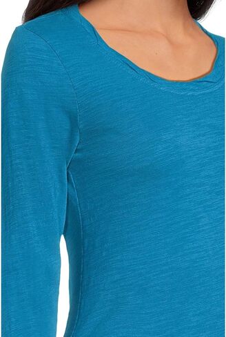 Women's Long Sleeve Twisted Scoop Neck Tee in Saudi Arabia