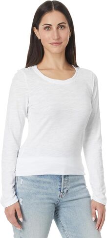 Women's Long Sleeve Twisted Scoop Neck Tee in Saudi Arabia
