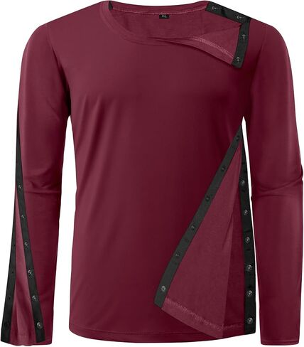 Unisex Post Shoulder Surgery Recovery Shirts - Full Tear Away Snap Long Sleeve Men Chemo Port Shirts for Men Women in Kuwait