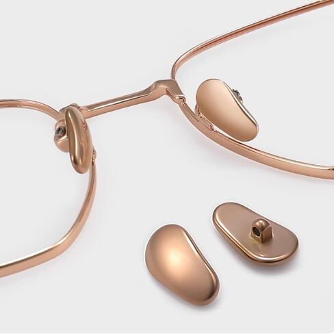 Screw-in Metal Glasses Nose Pad 2Pairs, Anti-Slip Titanium Glasses Nose Pieces, Replacement Nose Pieces Pads for Glasses Sunglasses with Screws and 3-in-1 Screwdriver(L,Silver) in Saudi Arabia
