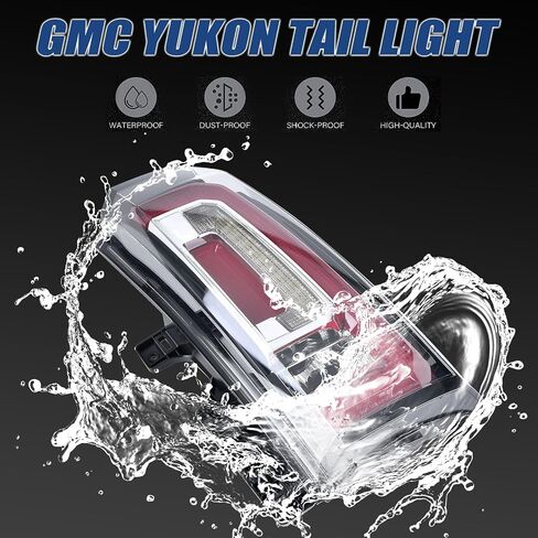 Tail Lights Assembly Compatible with GMC Yukon XL 2015 2016 2017 2018 2019 2020 LED Right Passenger Side Taillight Brake Turn Signal Assembly With Bulb Replaces 23380460 84536243 GM2801268 in Kuwait