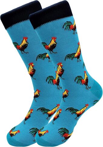 Real Sic Fun Socks for Men and Women - Cozy Cotton Dress Socks with Colorful Designs - Cool, Casual, Pet Patterned in Kuwait