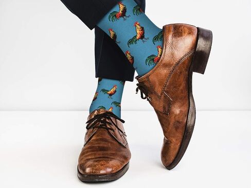 Real Sic Fun Socks for Men and Women - Cozy Cotton Dress Socks with Colorful Designs - Cool, Casual, Pet Patterned in Kuwait