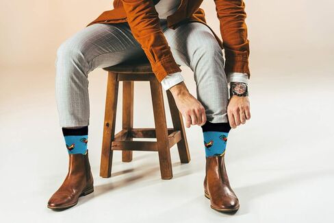Real Sic Fun Socks for Men and Women - Cozy Cotton Dress Socks with Colorful Designs - Cool, Casual, Pet Patterned in Kuwait