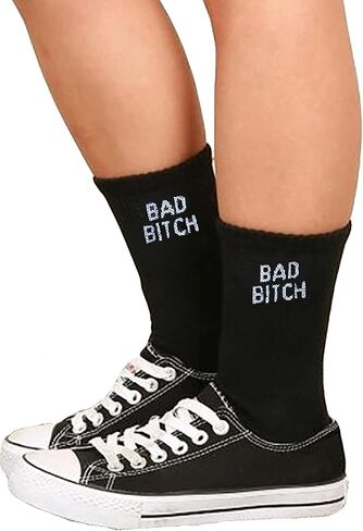 FUCK OFF Swear Word Curse Printed Stockings Novelty Crew Socks Funny Men Tube Stocking Gifts in Saudi Arabia