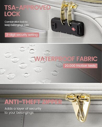 LOVEVOOK Carry On Luggage 22x14x9 Airline Approved with TSA Lock, Soft Suitcases with Spinner Wheels, 20 Inch Lightweight Travel Suitcases for Men and Women in Saudi Arabia