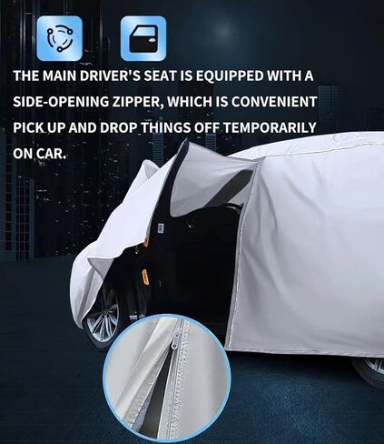 Custom-Fit for GMC Car Cover, 7 Layers Car Cover Waterproof All Weather for Automobiles, Outdoor Full Cover Rain Sun UV Protection with Zipper (for GMC SIERRA-1500) in Saudi Arabia