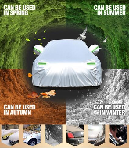 Custom-Fit for GMC Car Cover, 7 Layers Car Cover Waterproof All Weather for Automobiles, Outdoor Full Cover Rain Sun UV Protection with Zipper (for GMC SIERRA-1500) in Saudi Arabia