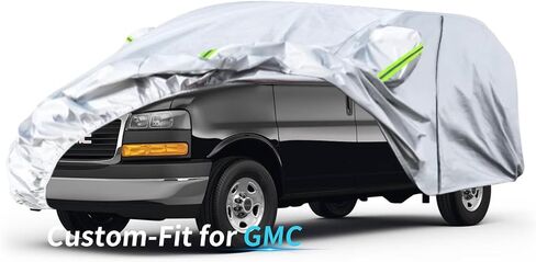 Custom-Fit for GMC Car Cover, 7 Layers Car Cover Waterproof All Weather for Automobiles, Outdoor Full Cover Rain Sun UV Protection with Zipper (for GMC SIERRA-1500) in Saudi Arabia
