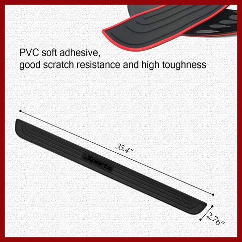 Car Rear Bumper Protector Guard, Universal Rubber Scratch-Resistant Trunk Door Sill Protector, Car Exterior Accessories Scratch-Resistant Rubber Guard Fit for Cars, SUVs in Saudi Arabia
