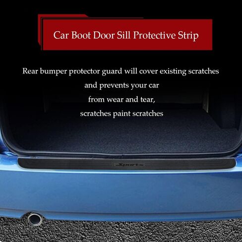 Car Rear Bumper Protector Guard, Universal Rubber Scratch-Resistant Trunk Door Sill Protector, Car Exterior Accessories Scratch-Resistant Rubber Guard Fit for Cars, SUVs in Saudi Arabia