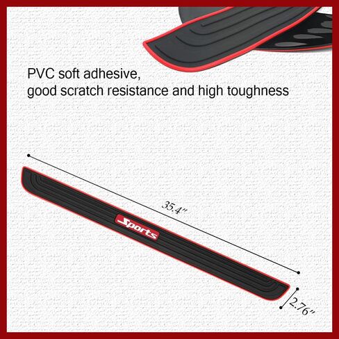 Car Rear Bumper Protector Guard, Universal Rubber Scratch-Resistant Trunk Door Sill Protector, Car Exterior Accessories Scratch-Resistant Rubber Guard Fit for Cars, SUVs in Saudi Arabia