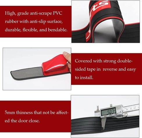 Car Rear Bumper Protector Guard, Universal Rubber Scratch-Resistant Trunk Door Sill Protector, Car Exterior Accessories Scratch-Resistant Rubber Guard Fit for Cars, SUVs in Saudi Arabia