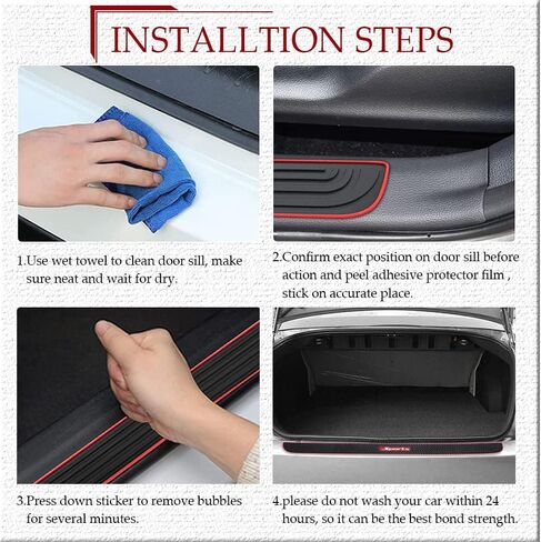 Car Rear Bumper Protector Guard, Universal Rubber Scratch-Resistant Trunk Door Sill Protector, Car Exterior Accessories Scratch-Resistant Rubber Guard Fit for Cars, SUVs in Saudi Arabia