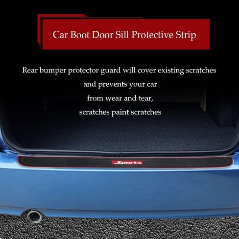 Car Rear Bumper Protector Guard, Universal Rubber Scratch-Resistant Trunk Door Sill Protector, Car Exterior Accessories Scratch-Resistant Rubber Guard Fit for Cars, SUVs in Saudi Arabia