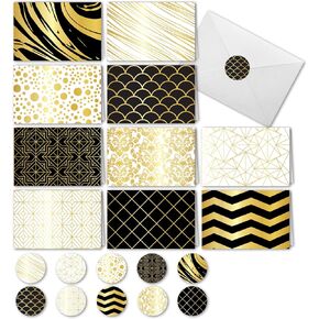 Smart Scribble 50 Blank Cards and Envelopes, Assorted Greeting Cards for All Occasions, 4x6" Blank Note Cards with Envelopes and Matching Stickers- 10 Elegant Designs, Thank You Card Assortment Pack, in Saudi Arabia